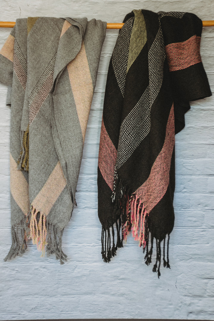 Graphite Stripe Ruana