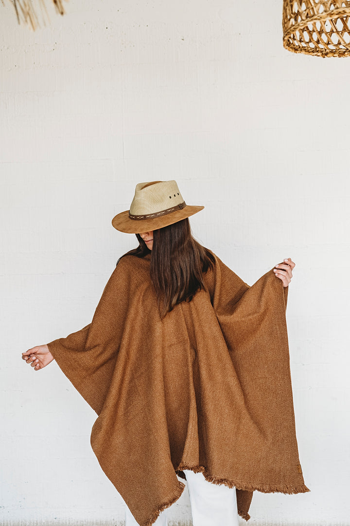 Plain Camel Ponchos