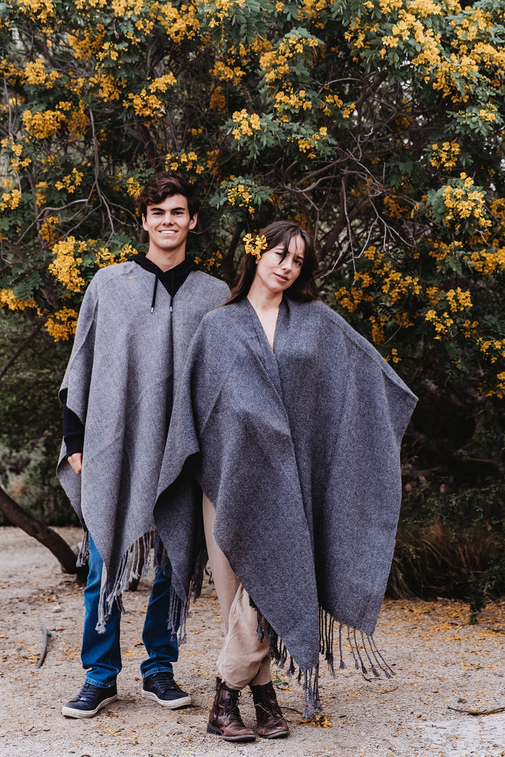 Plain Graphite Poncho