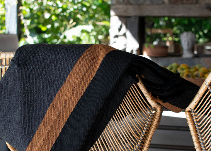 Black Poncho and Graphite Stripes