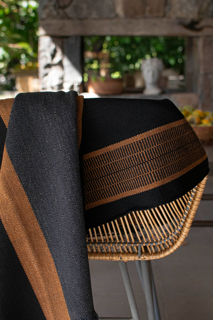 Black Poncho and Graphite Stripes
