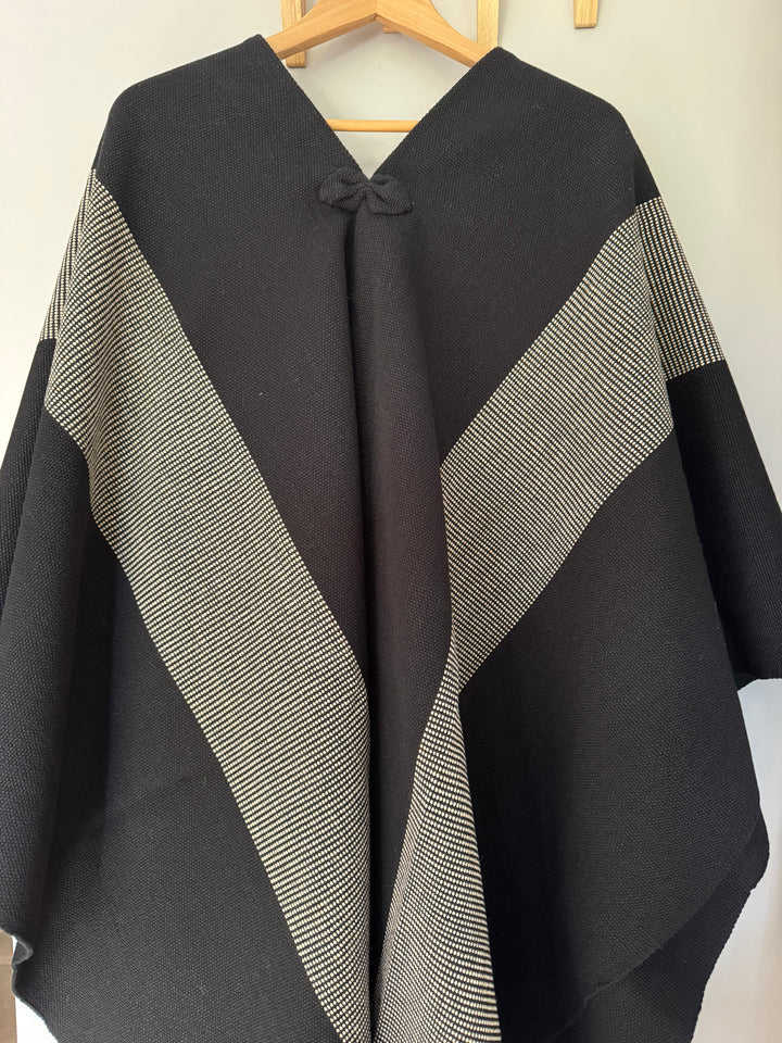 Black Blanket with Two Stripes