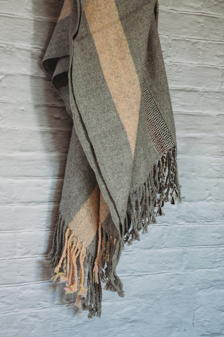 Gray Stripe Poncho