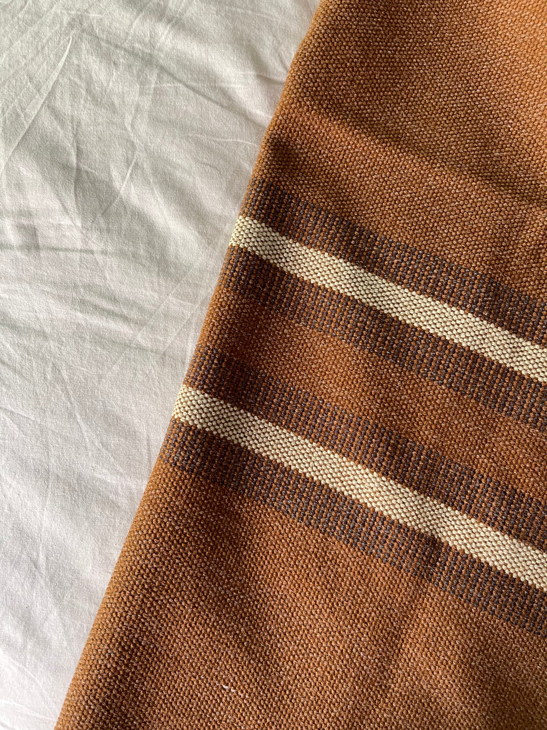 Camel Three Stripe Poncho