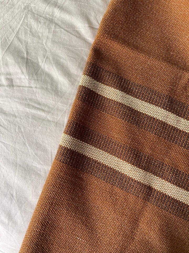 Camel Three Stripe Poncho