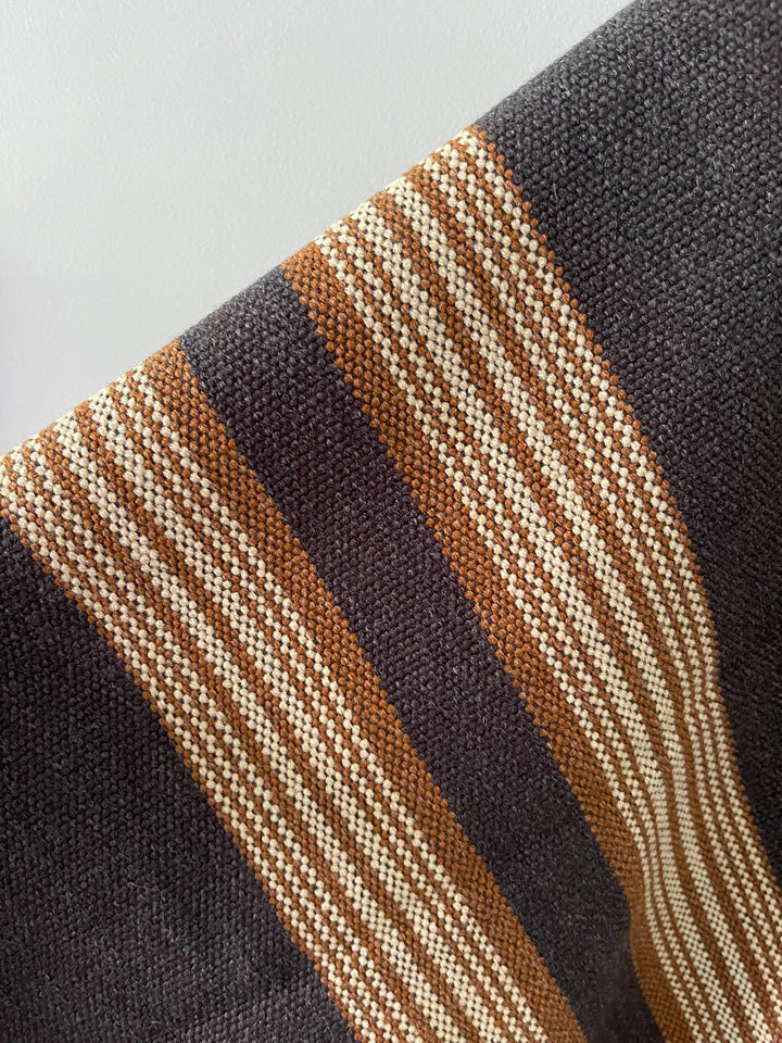 Chocolate Three Stripe Poncho