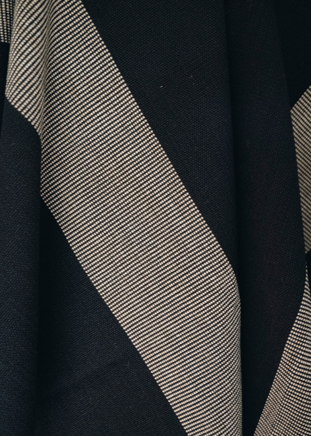 Black Blanket with Two Stripes
