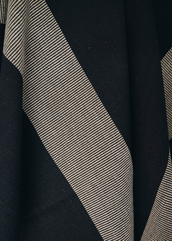 Black Blanket with Two Stripes