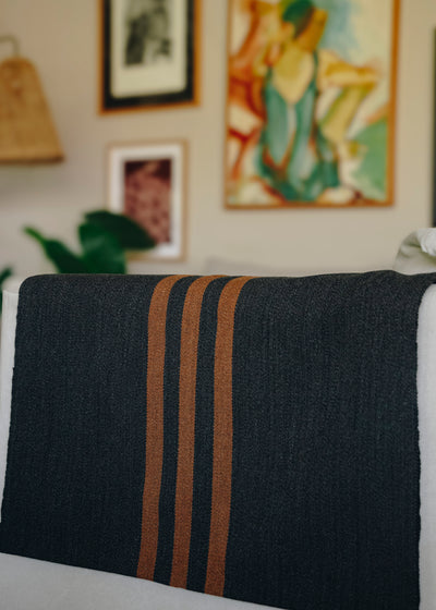 Piecera Grafito franjas