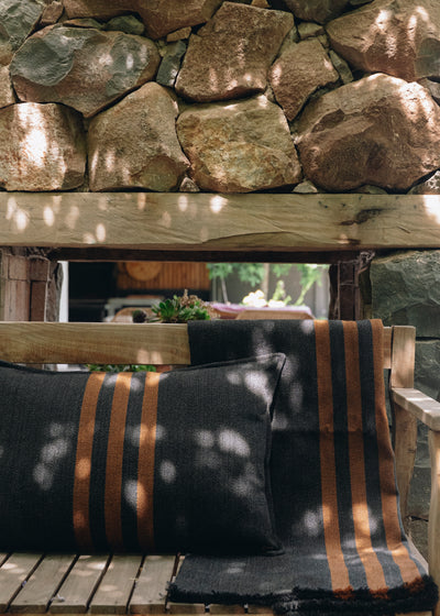 Piecera Grafito franjas