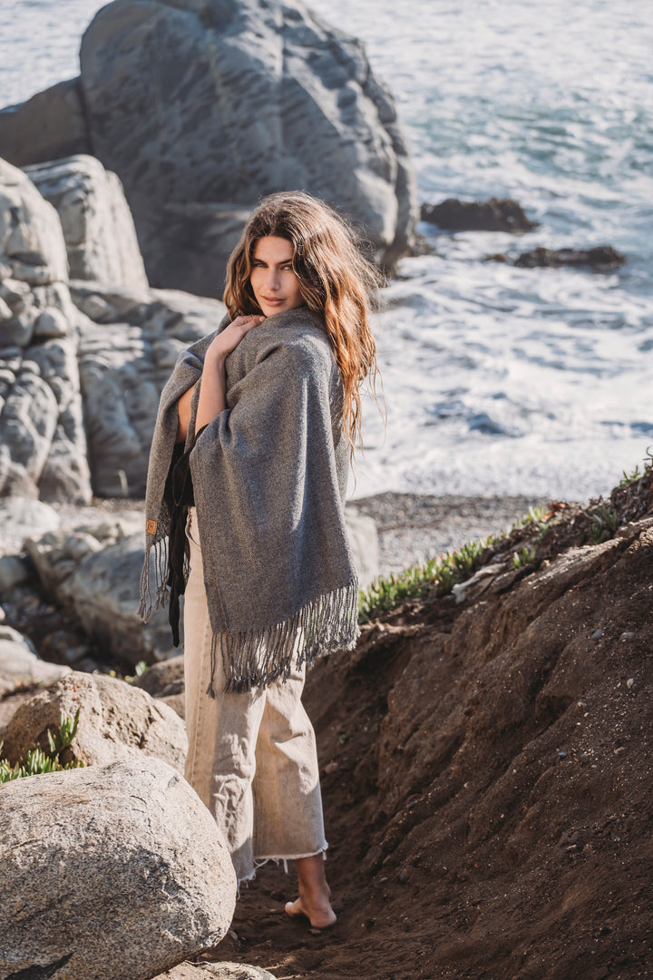 Plain Gray Poncho