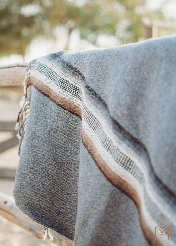 Gray Stripe Poncho