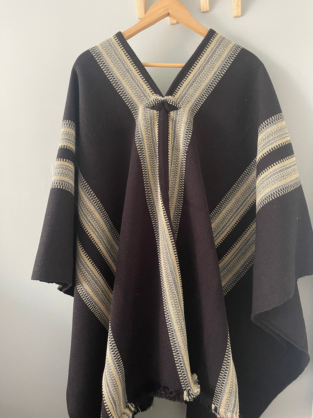 Black Blanket with Three Stripes