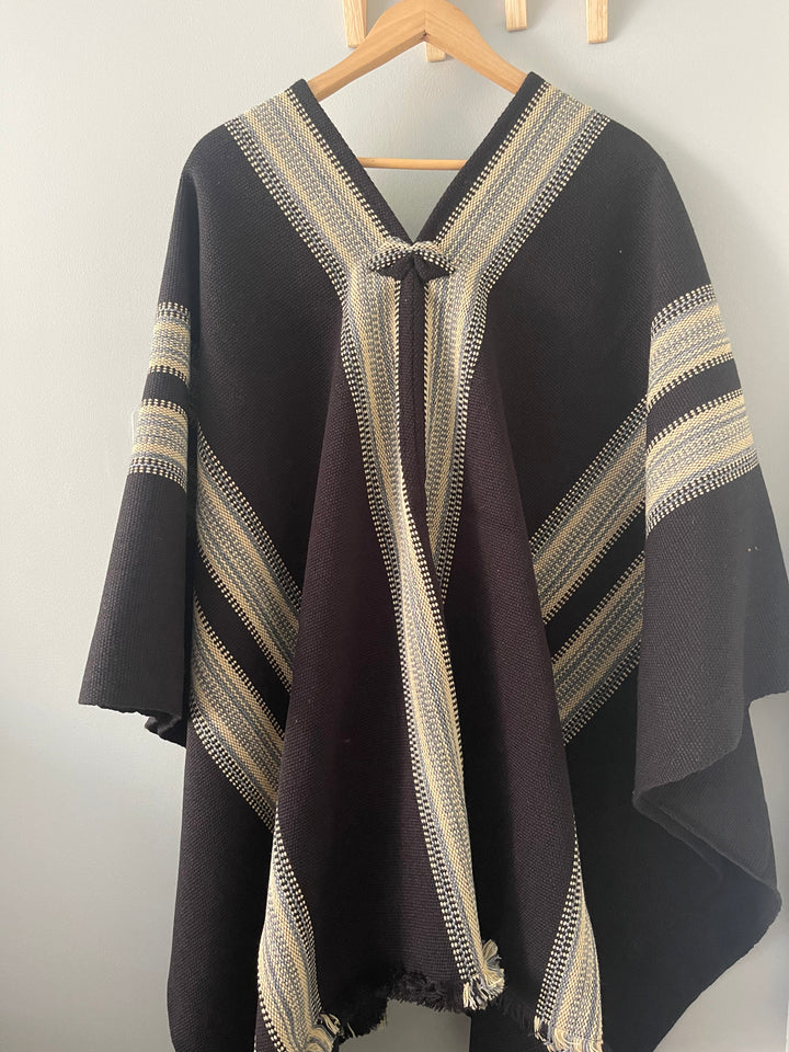 Black Blanket with Three Stripes