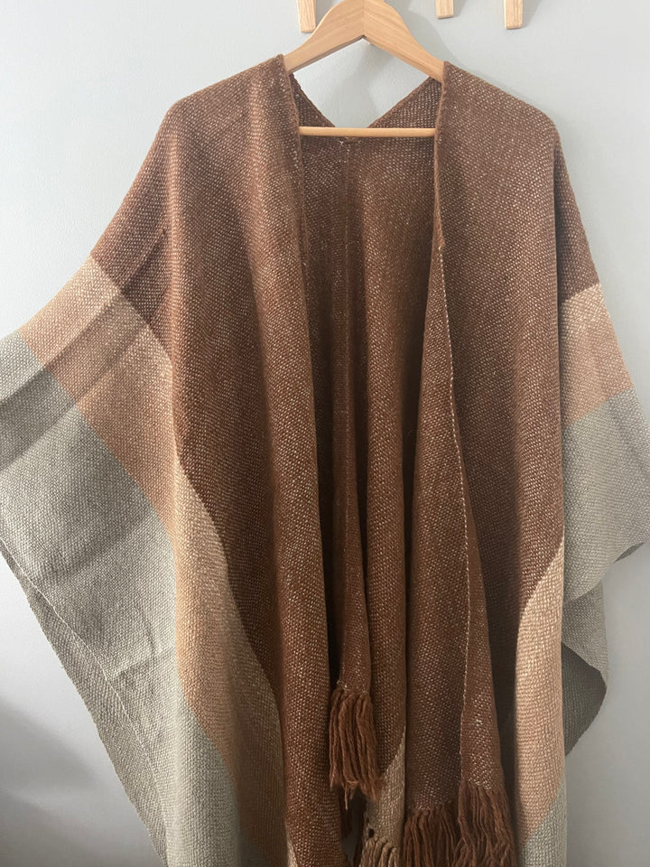 Chocolate Stripe Ruana