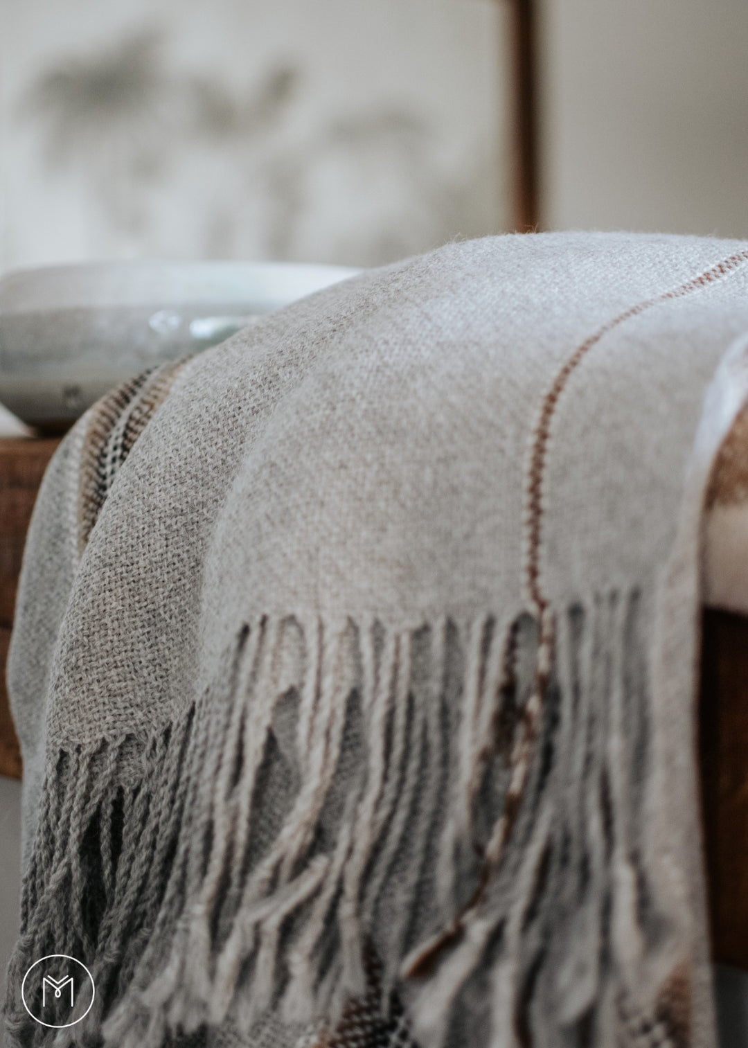 Gray Stripe Ruana