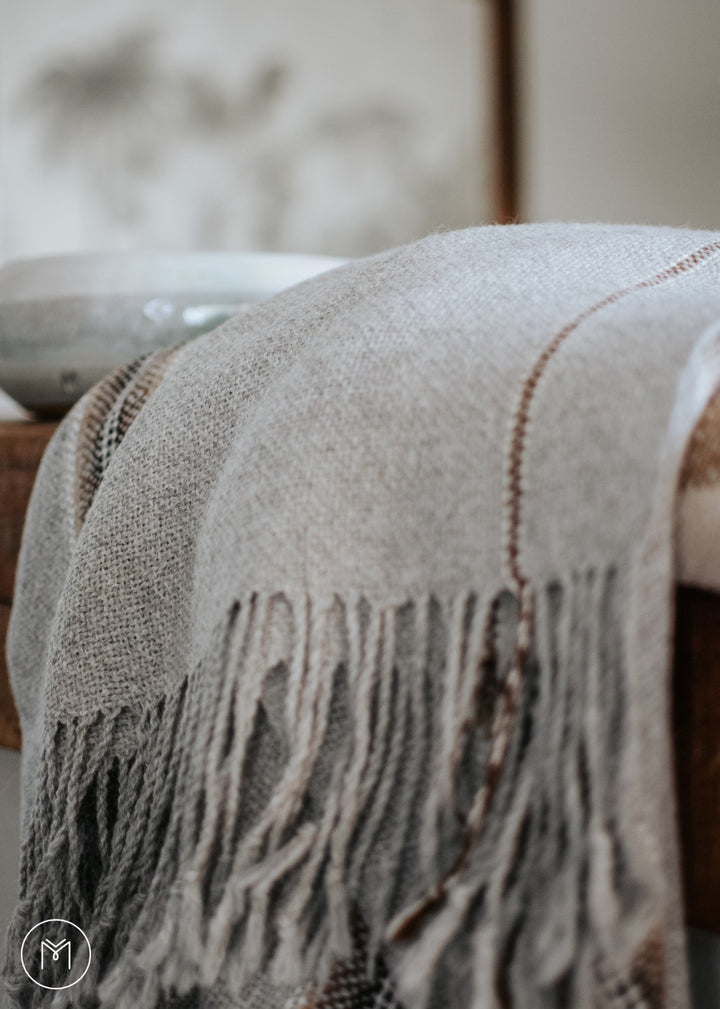 Gray Stripe Ruana