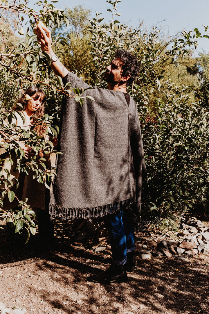 Plain Gray Poncho