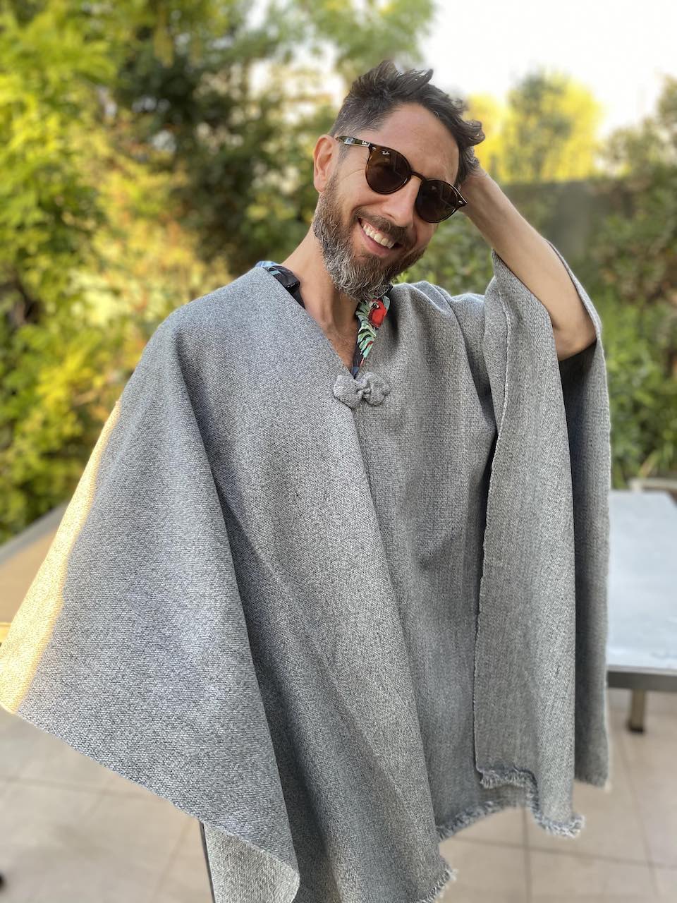 Plain Gray Poncho