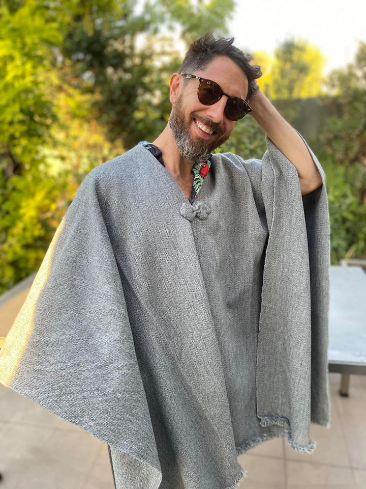 Plain Gray Poncho