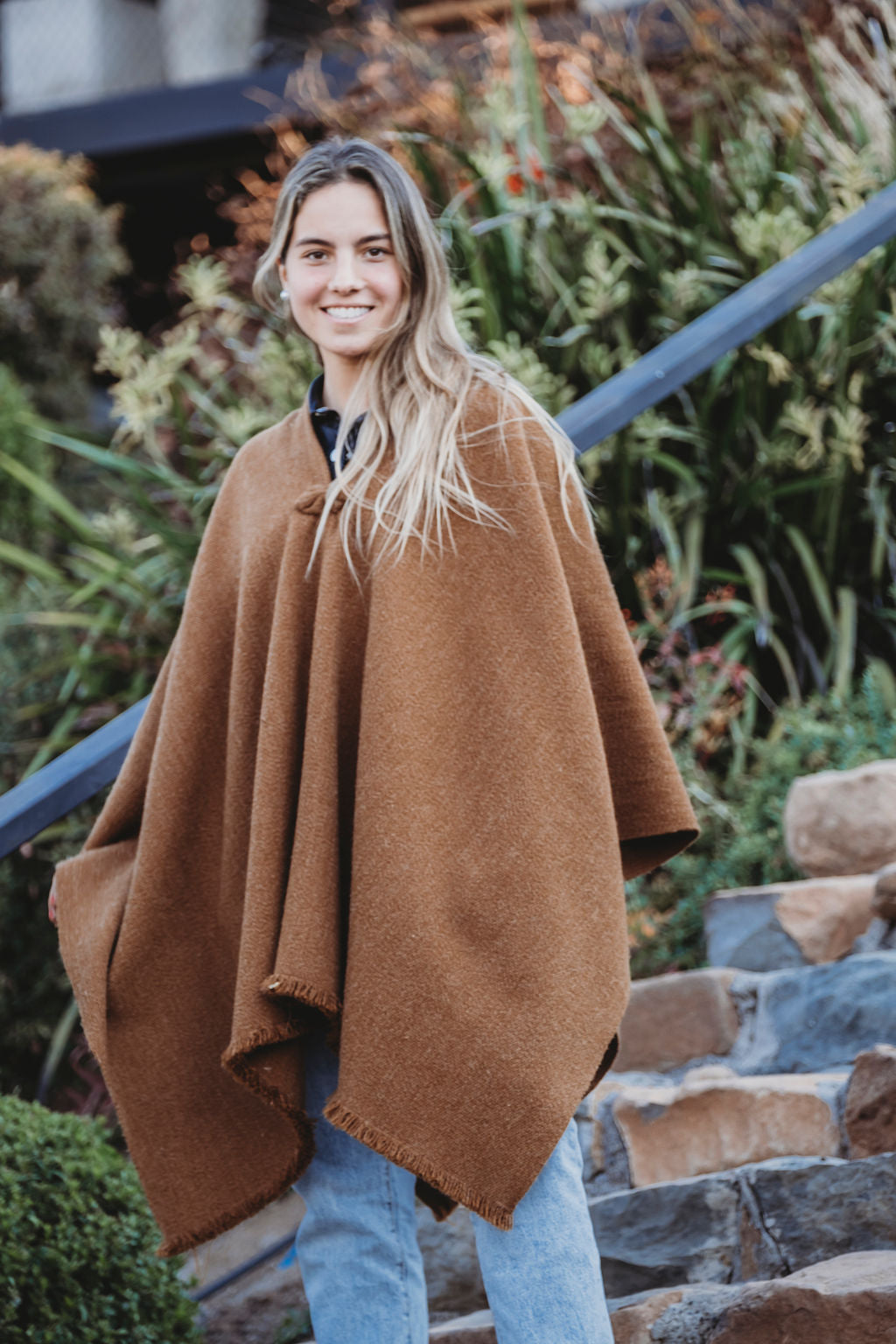 Plain Camel Ponchos