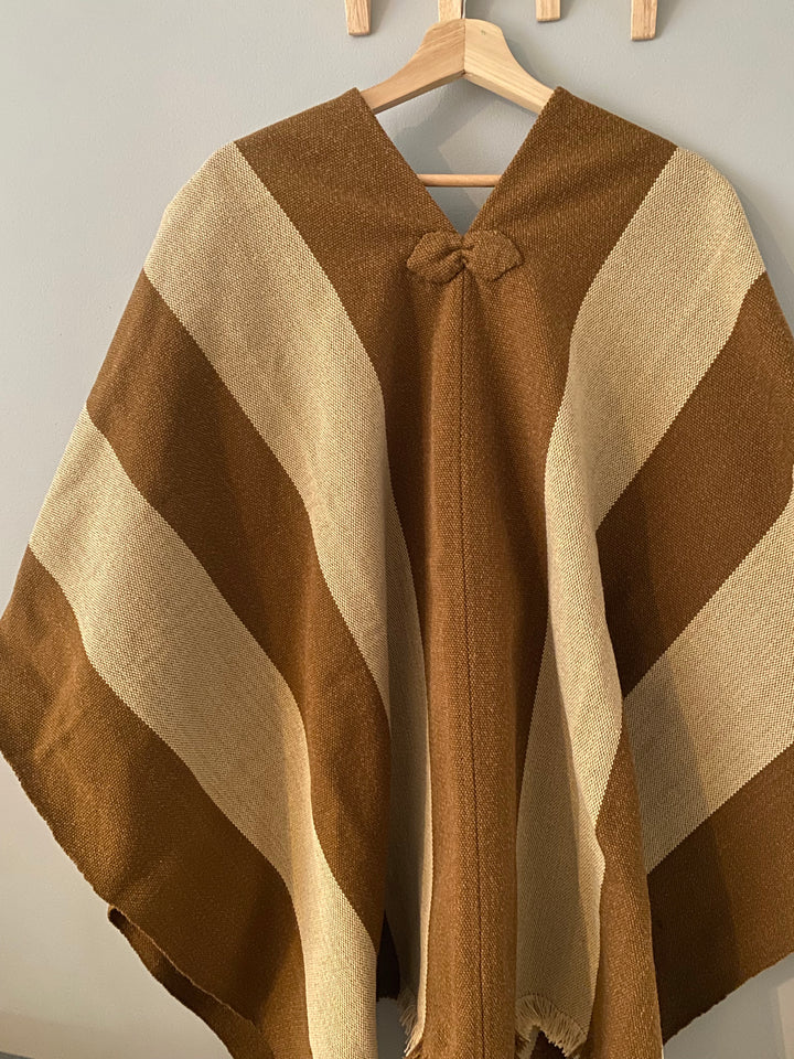 Manta Dos Tonos Camel y Beige