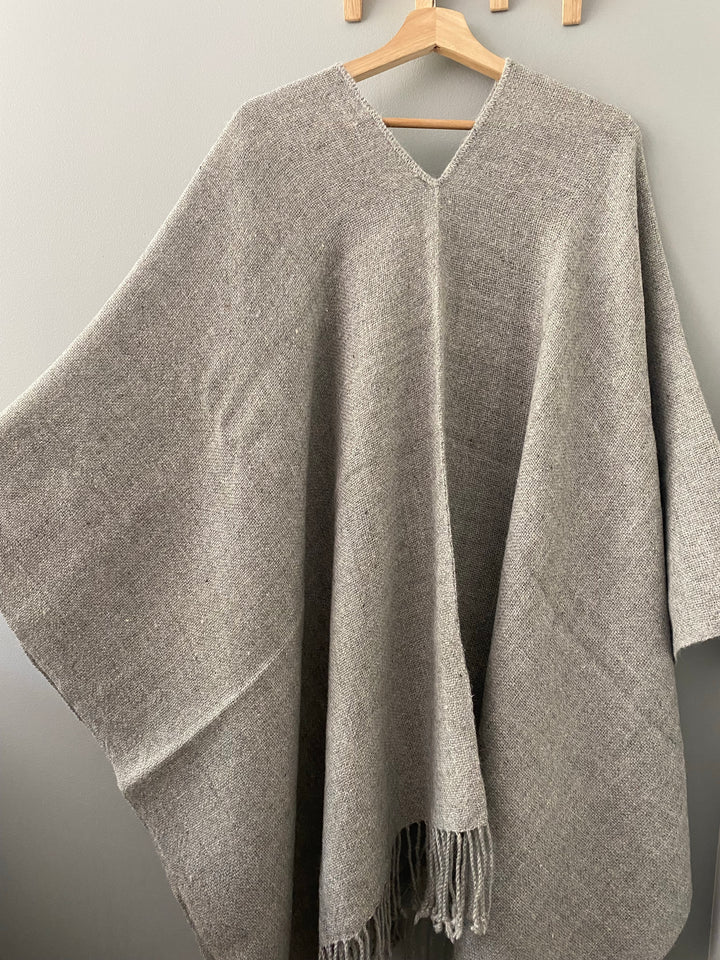 Plain Gray Poncho