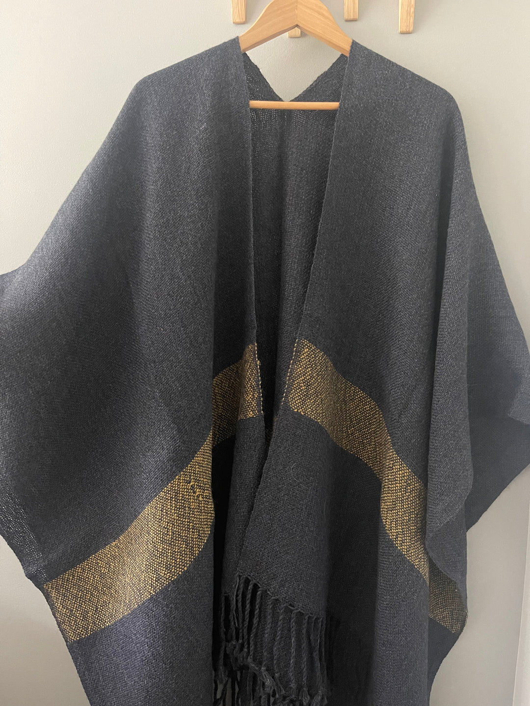 Blue Stripe Ruana