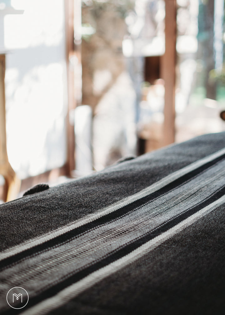 Two-stripe graphite poncho