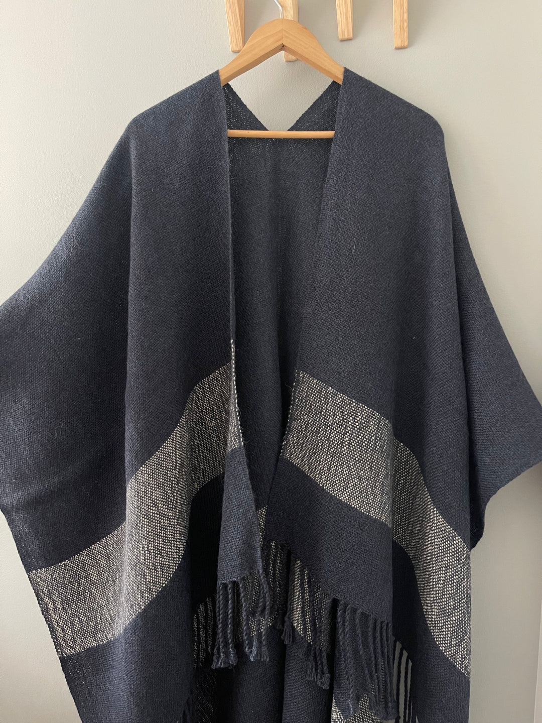 Blue Stripe Ruana