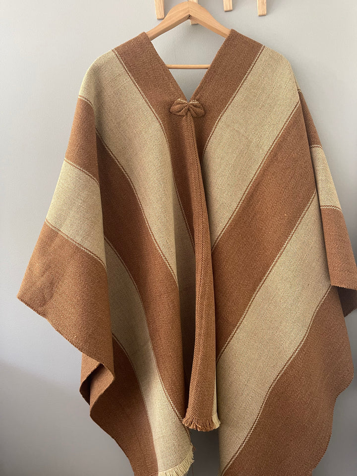 Manta Dos Tonos Camel y Beige