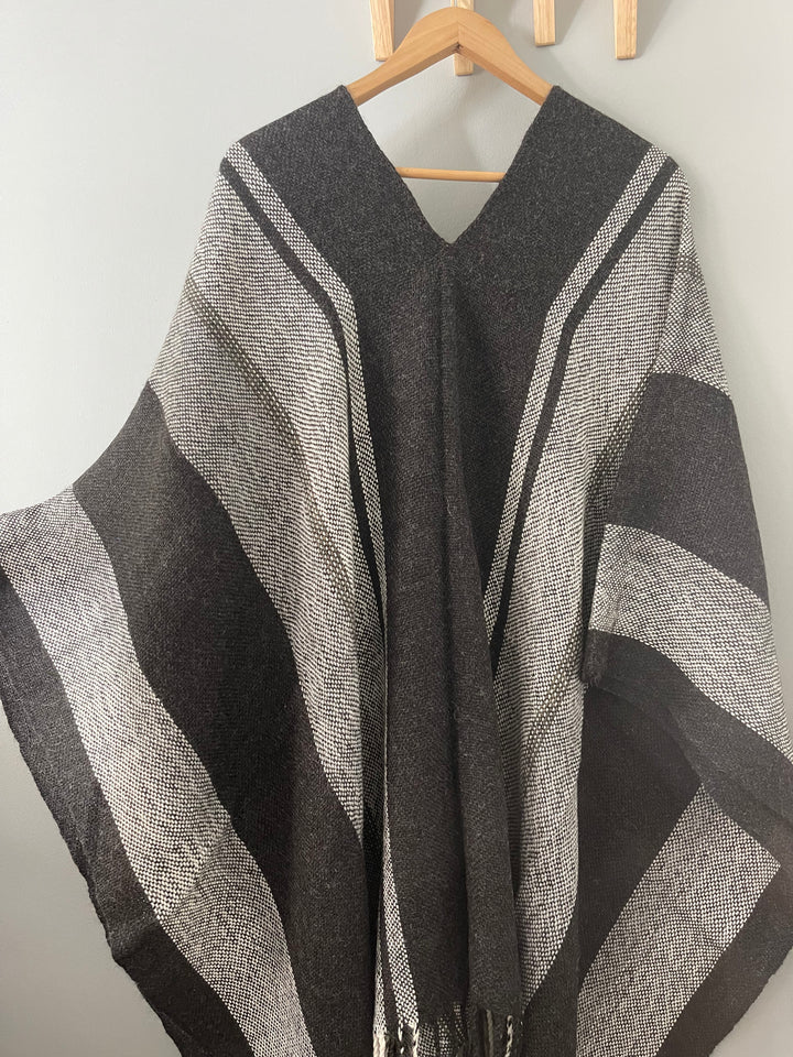 Graphite Stripe Poncho