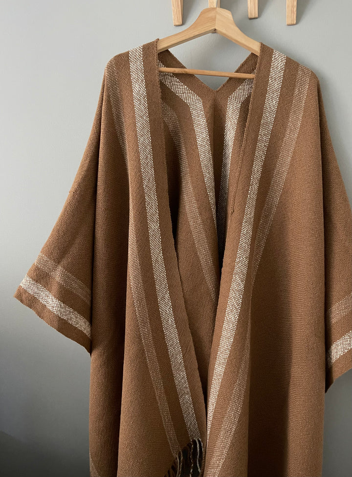 Camel Stripe Ruana