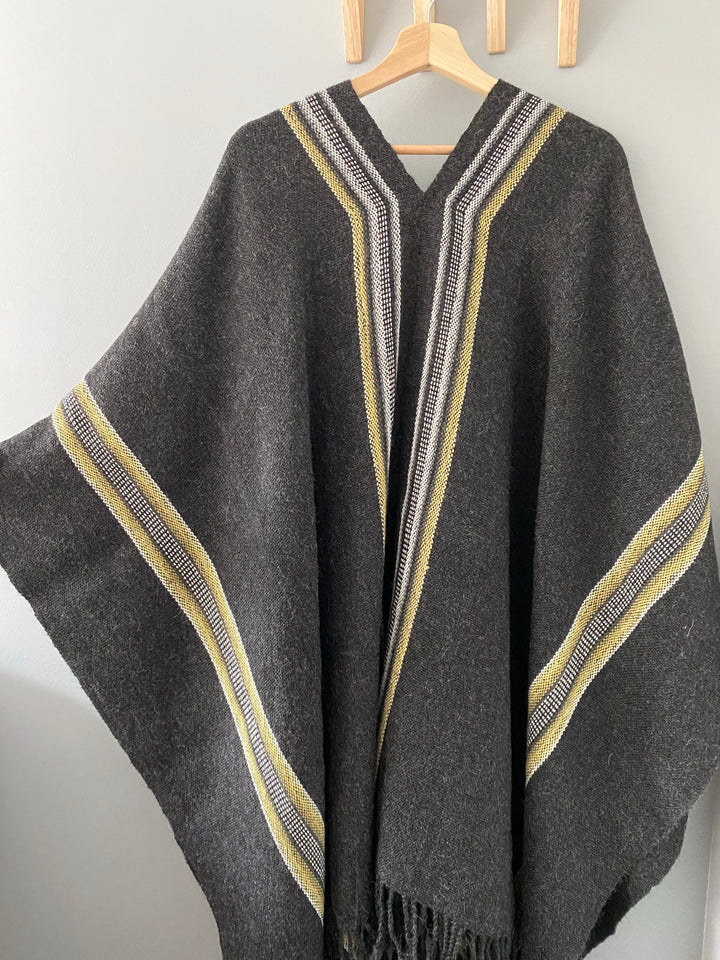 Graphite Stripe Poncho