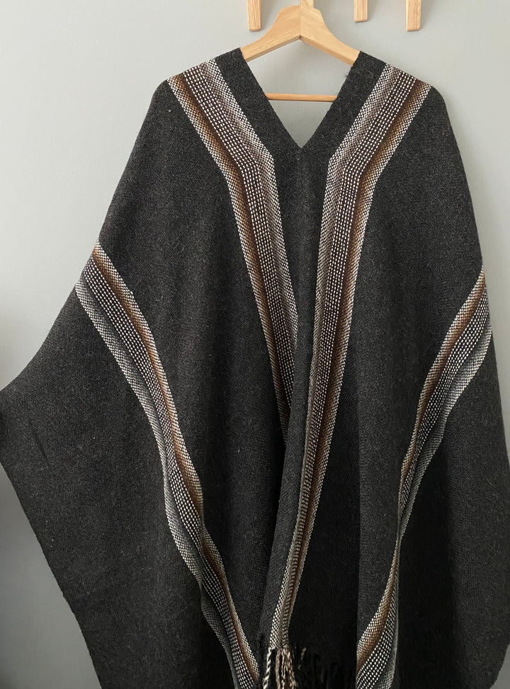 Graphite Stripe Poncho