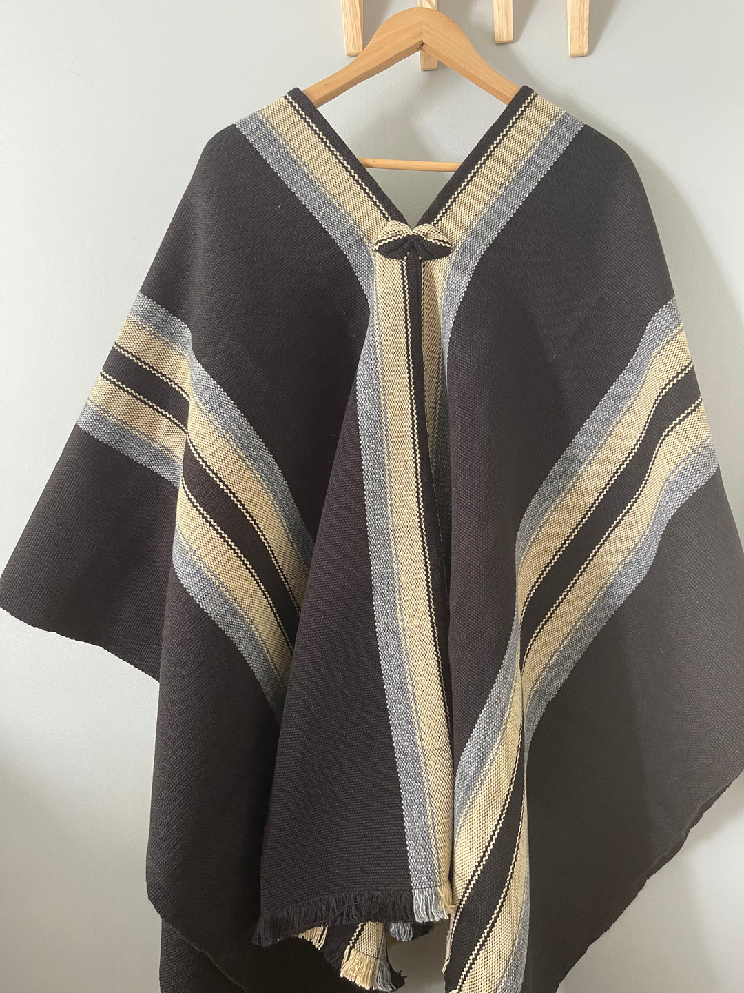 Black Blanket with Three Stripes