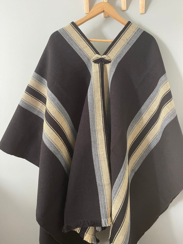 Black Blanket with Three Stripes
