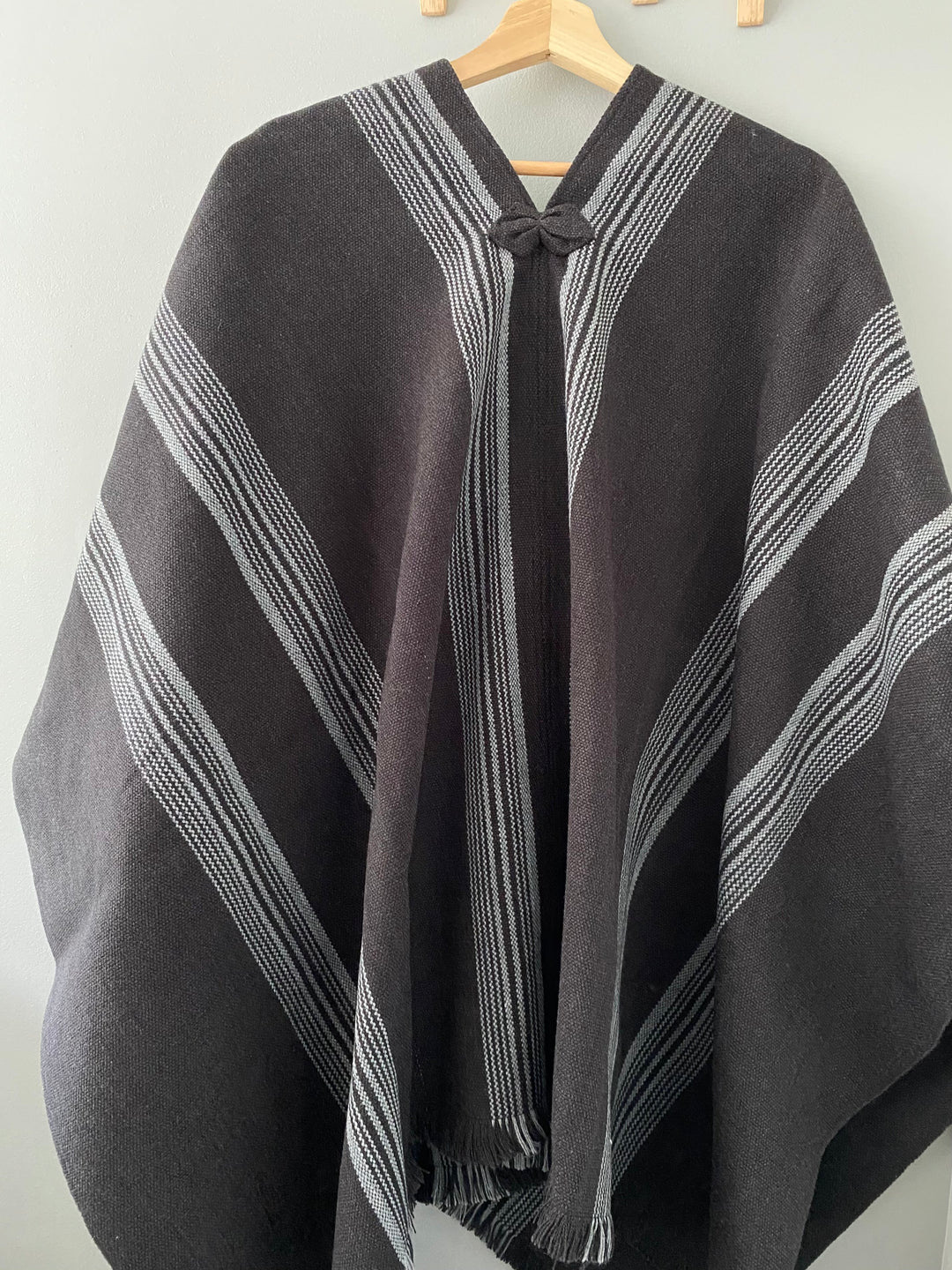 Black Blanket with Three Stripes