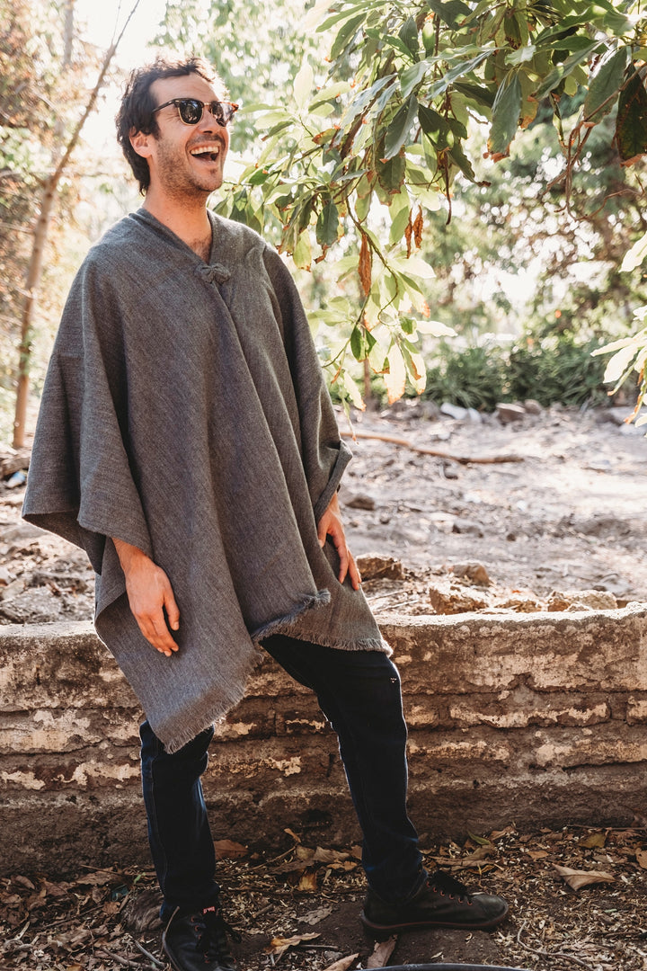 Plain Gray Poncho