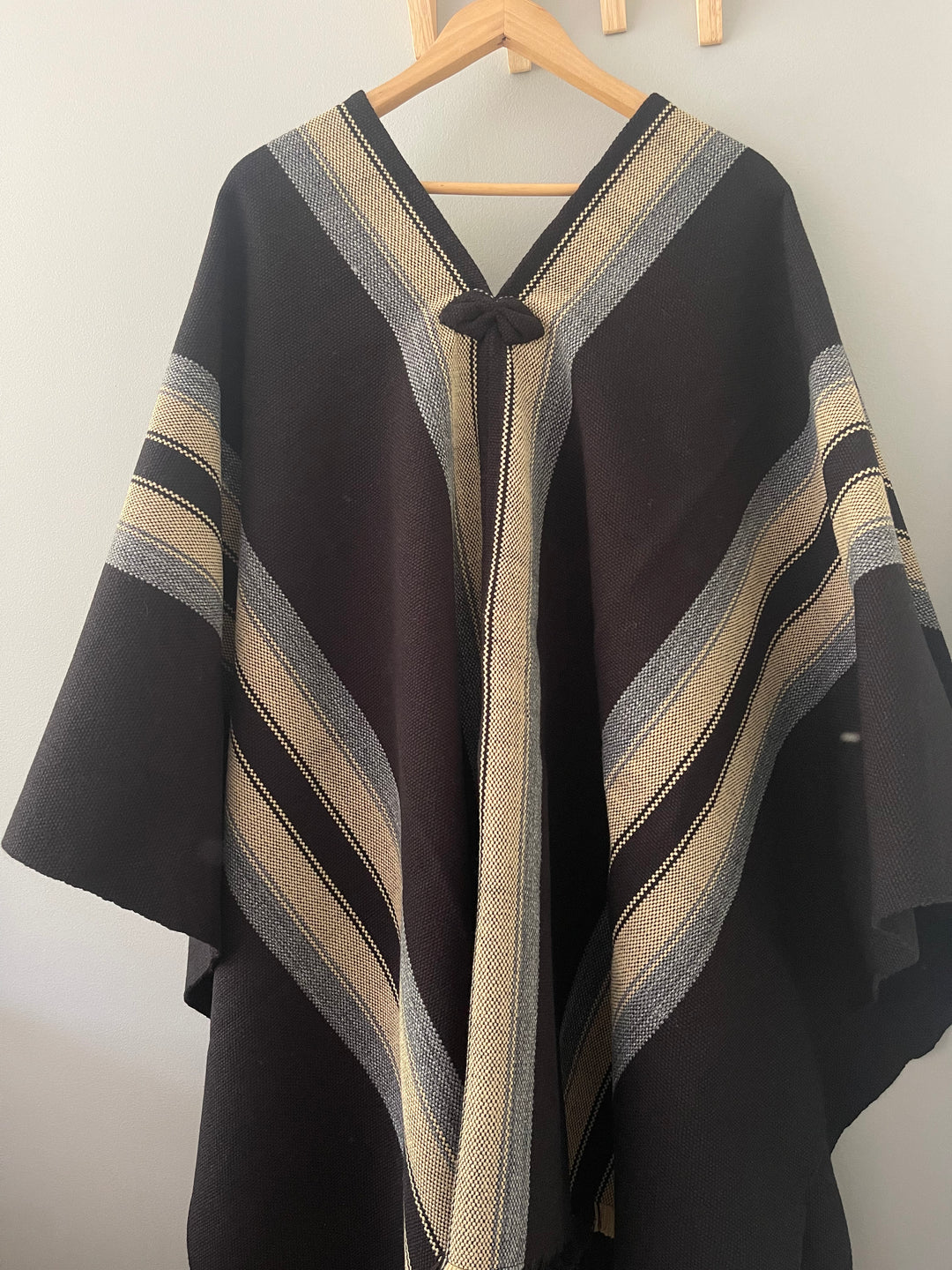Black Blanket with Three Stripes