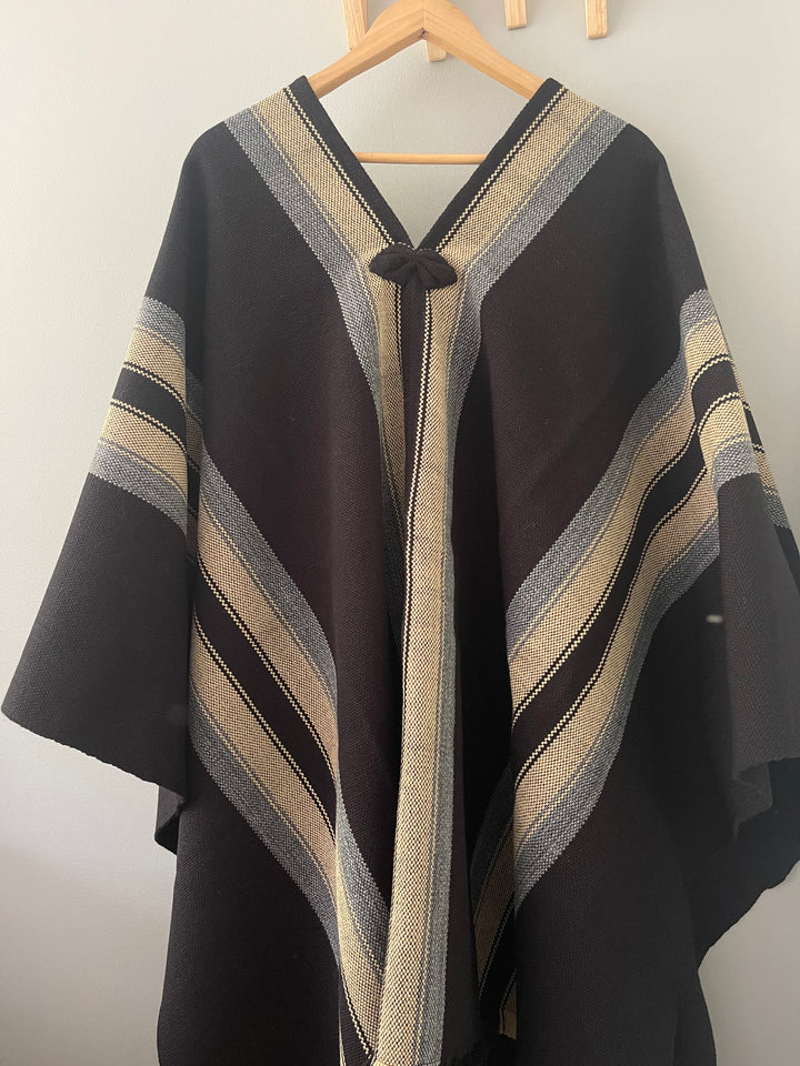 Black Blanket with Three Stripes