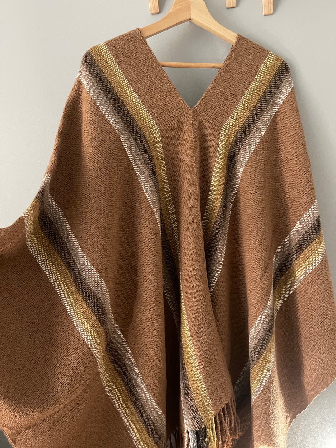 Camel Stripe Poncho