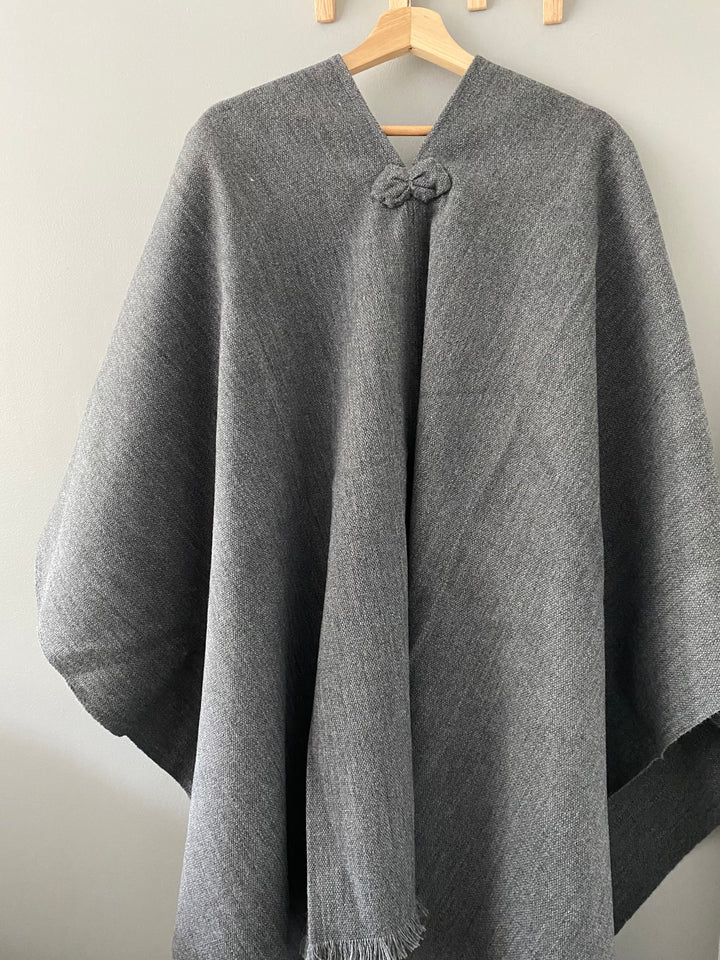 Plain Gray Poncho