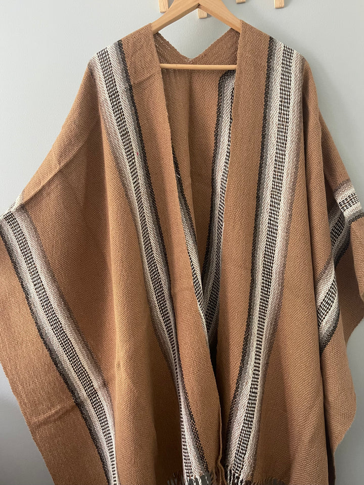 Camel Stripe Ruana