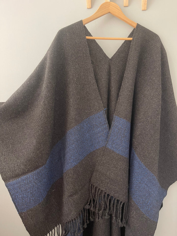 Graphite Stripe Ruana
