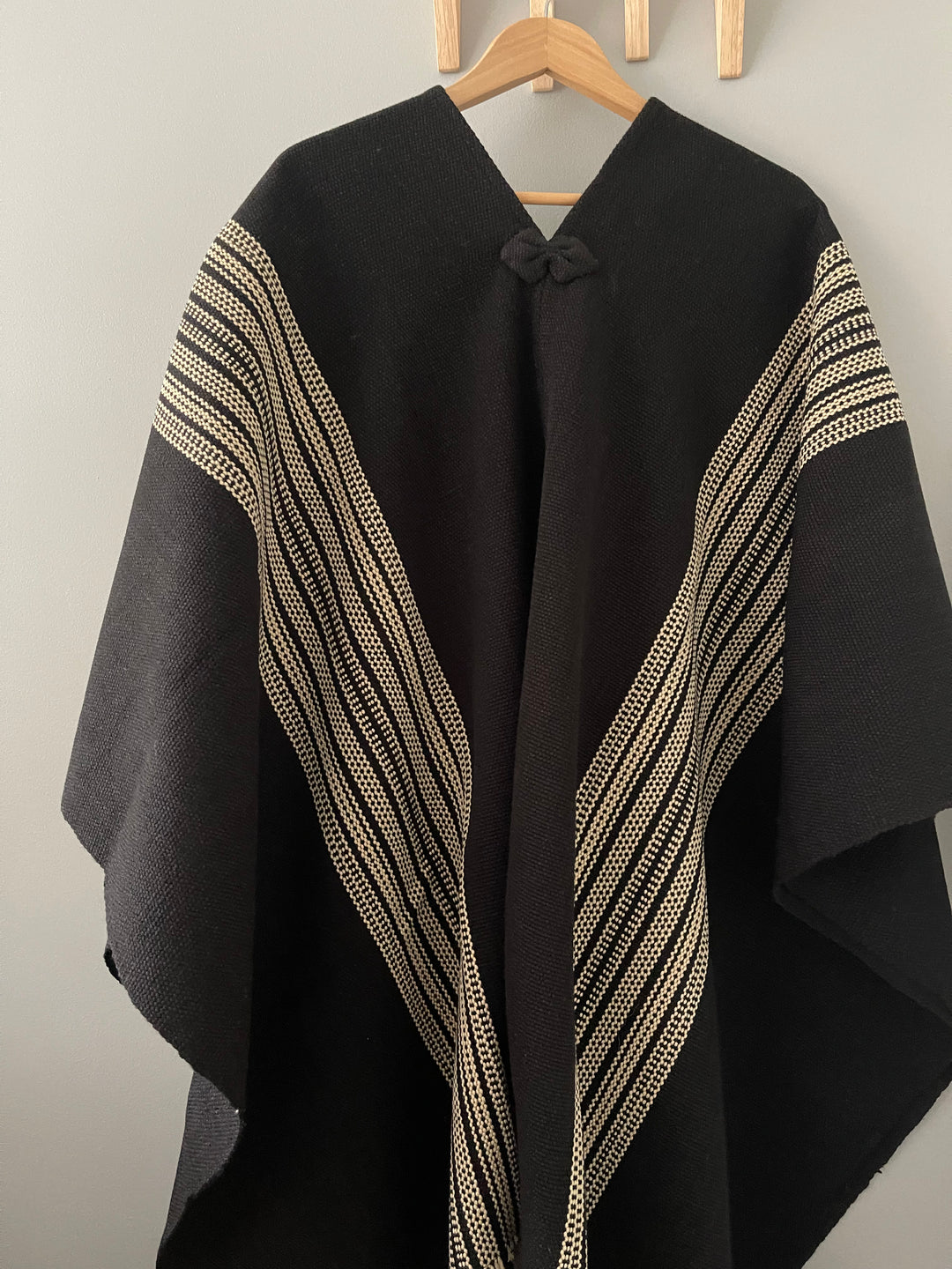 Black Blanket with Two Stripes