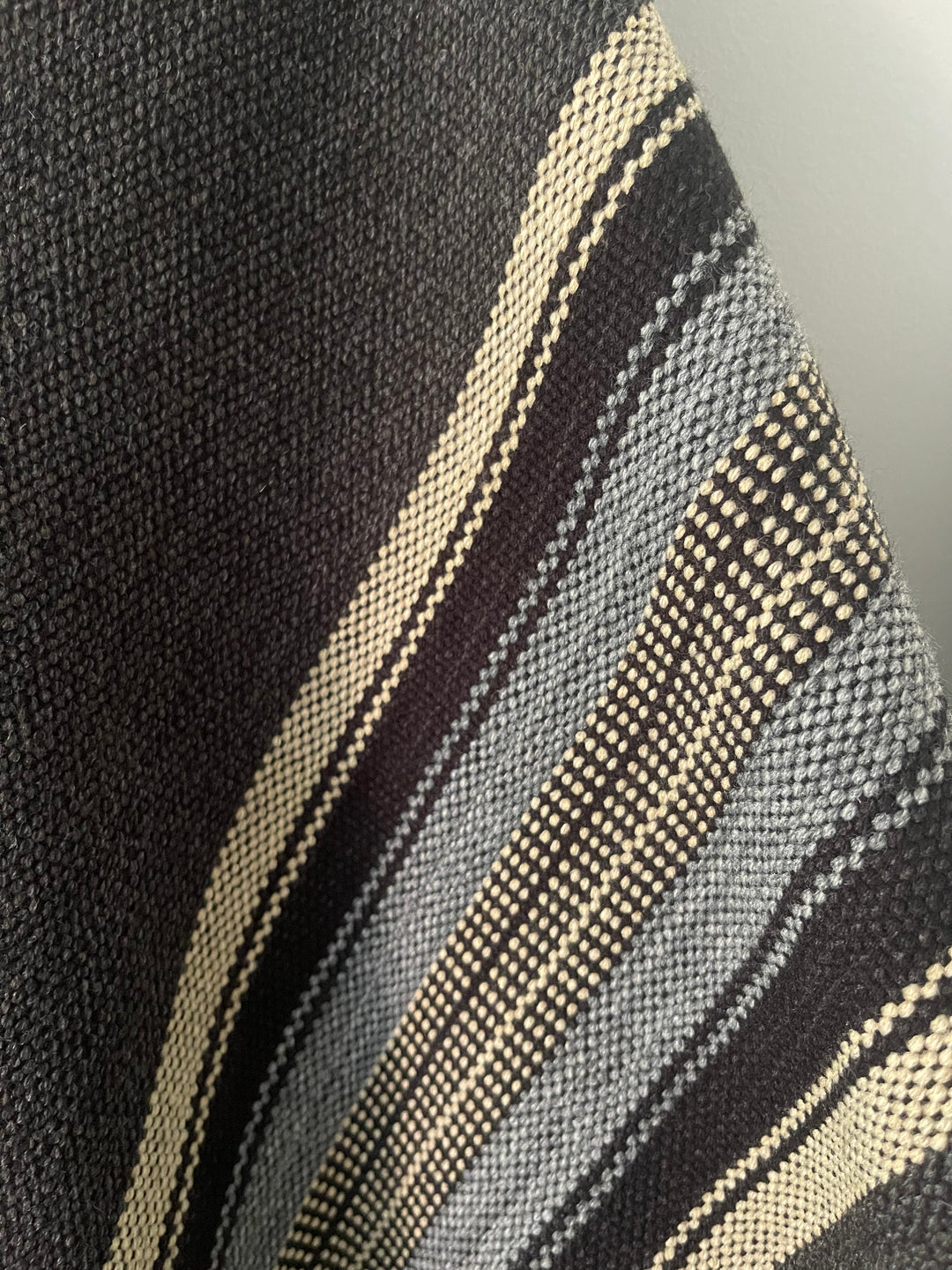 Two-stripe graphite poncho