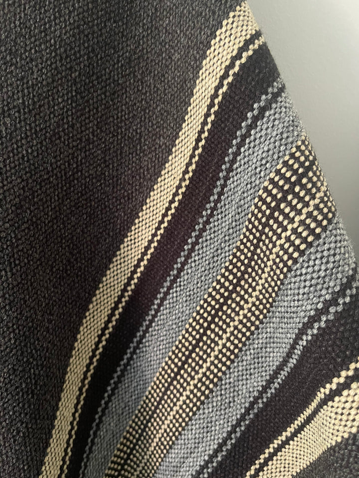 Two-stripe graphite poncho