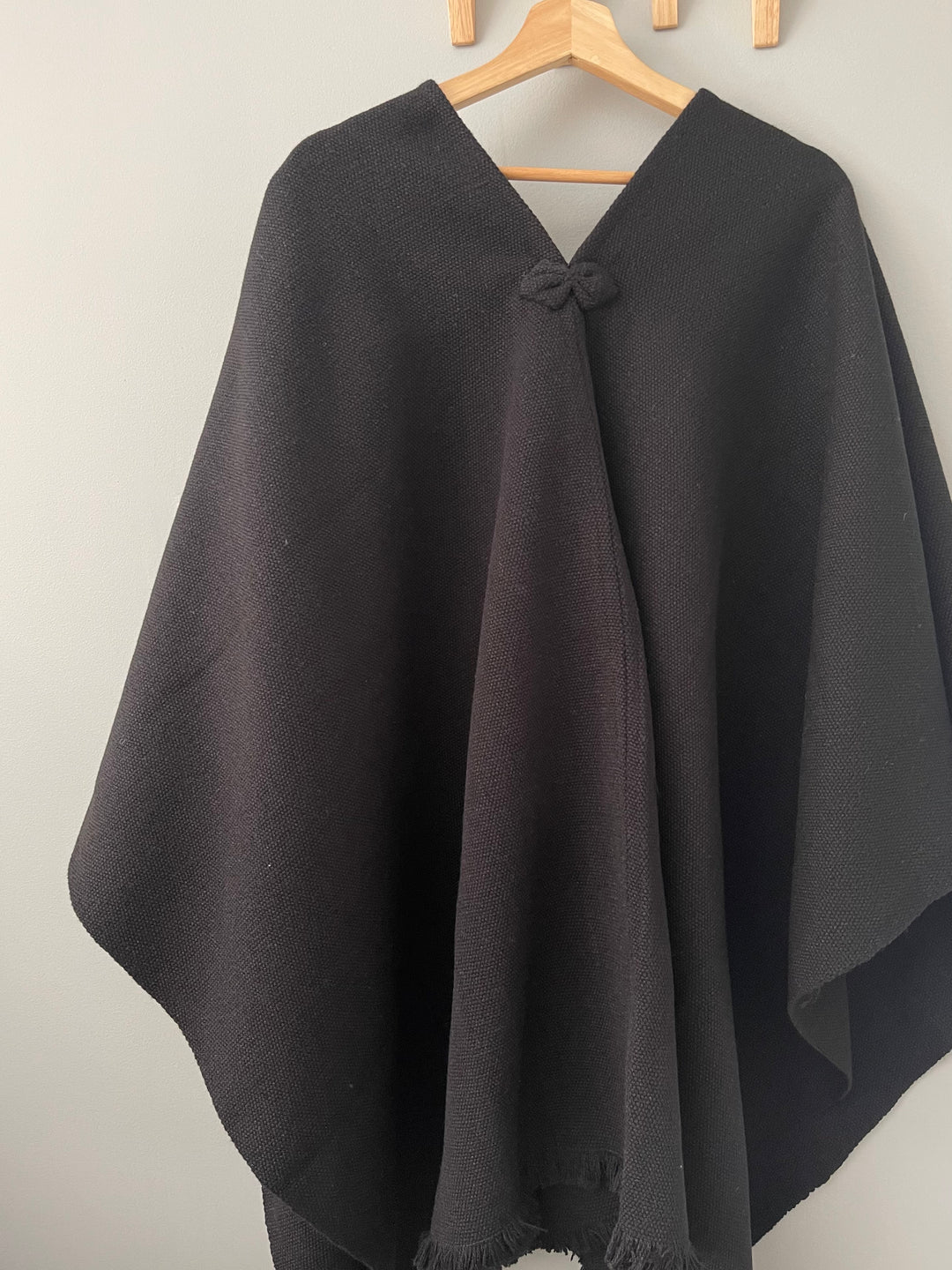 Plain Black Poncho