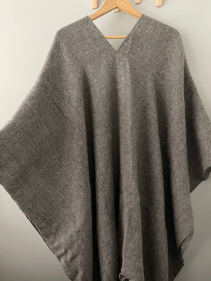 Plain Gray Poncho